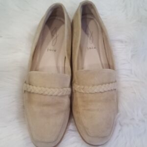 Joie Beige Loafers with Braided Detail